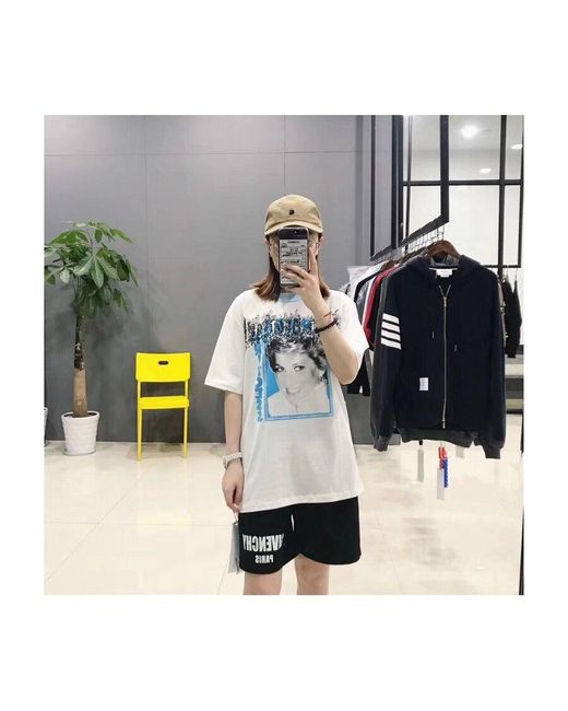Off-White c/o Virgil Abloh Blue Tribute 1 Princess Diana T-Shirt