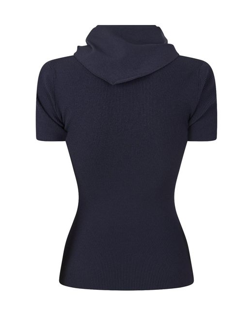 Max Mara Blue Minimalist Versatile T-Shirt