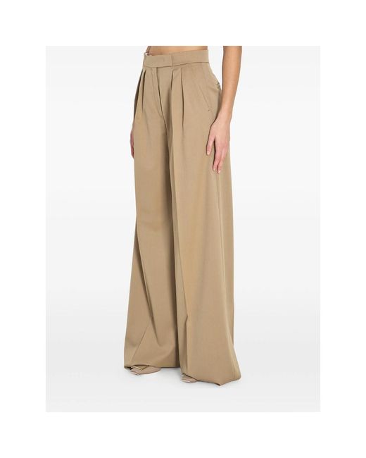 Max Mara Natural Wide-Leg Casual Pants