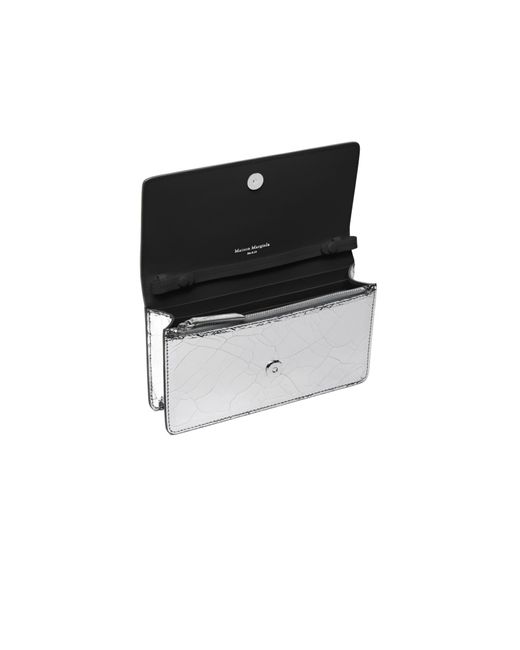 Maison Margiela White Textured Foldover Chain Wallet
