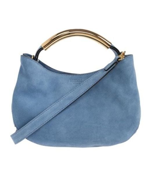 Moschino Blue Letter Detail Shoulder Bag