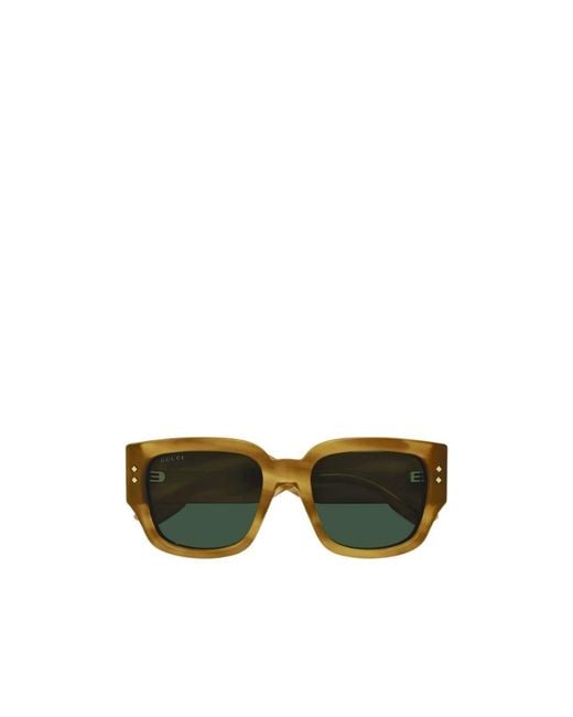 Gucci Green Eyewear Square Frame Sunglasses for men