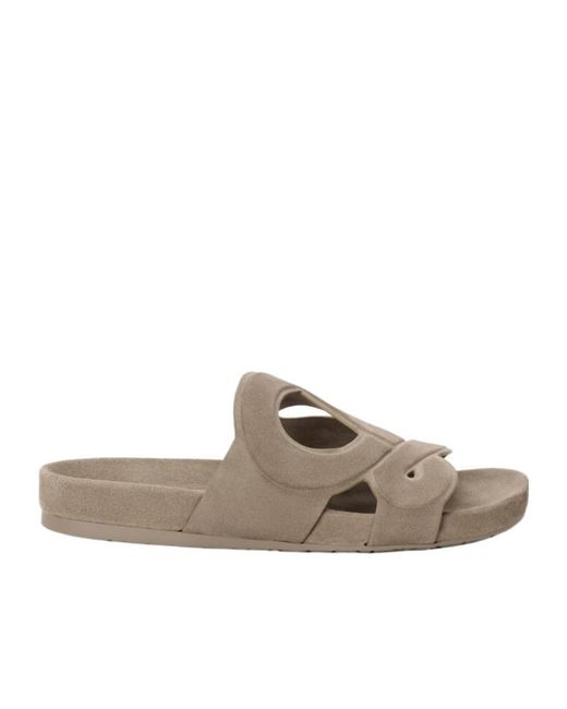 Loewe Brown Ease Monogram Suede Sandals for men
