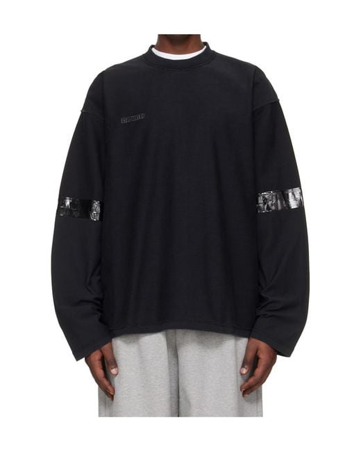Vetements Black Crew Neck Long-Sleeved T-Shirt