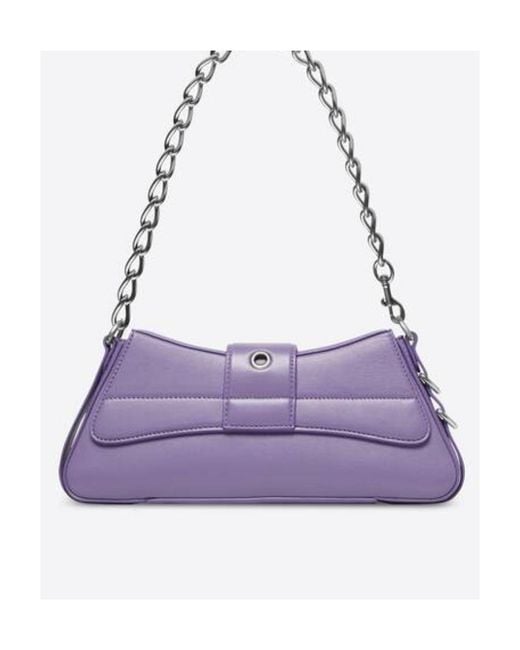 Balenciaga Purple Lindsay Chain-Link Small Shoulder Bag