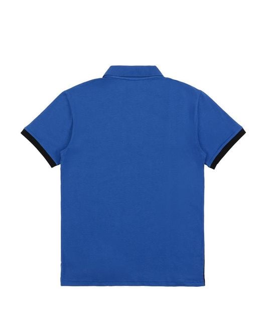EA7 Blue Printed Polo Shirt for men