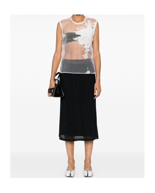 Ann Demeulemeester White Translucent Vest