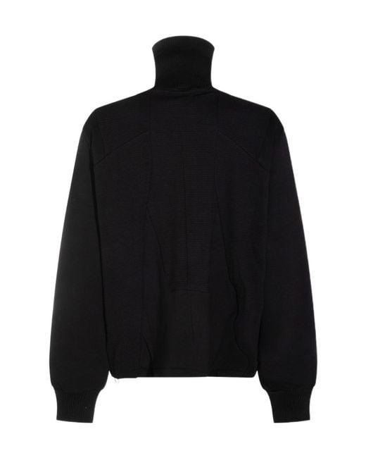 Thom Krom Black Mock-Neck Casual Jacket for men
