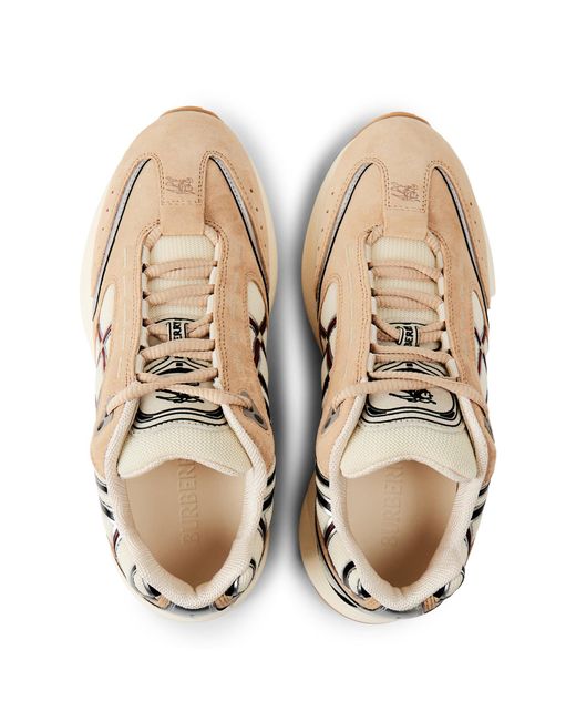 Burberry White Simple Sports Shoes