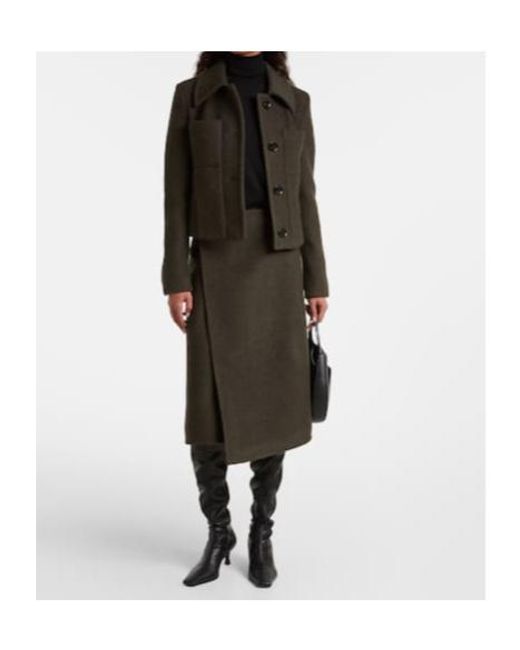 Proenza Schouler Black Kinsley Wool-Blend Twill Bouclé Jacket