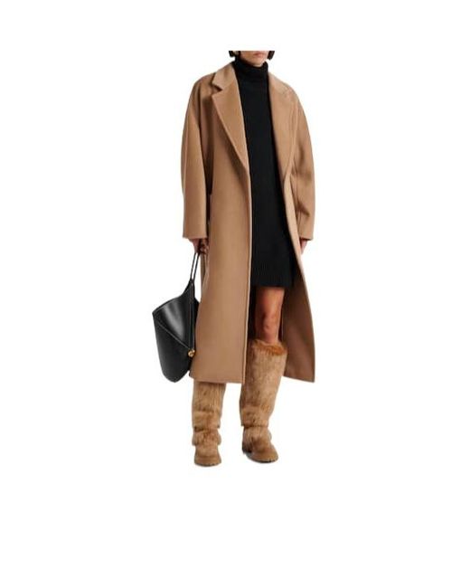 Gianvito Rossi Natural Shearling-Trimmed Suede Knee-High Boots