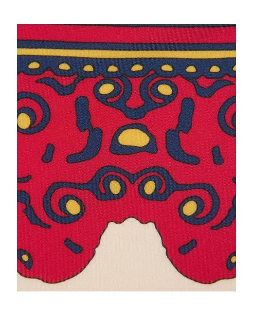 LaDoubleJ Red Print Bikini Bottom