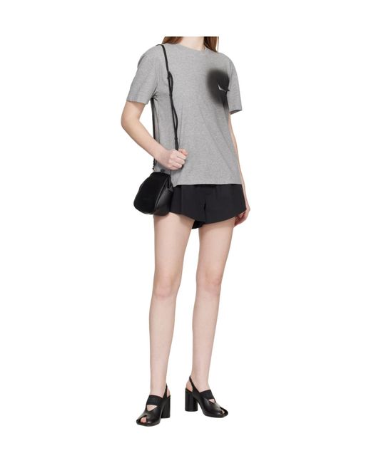 MM6 by Maison Margiela Black Elastic Waist Shorts