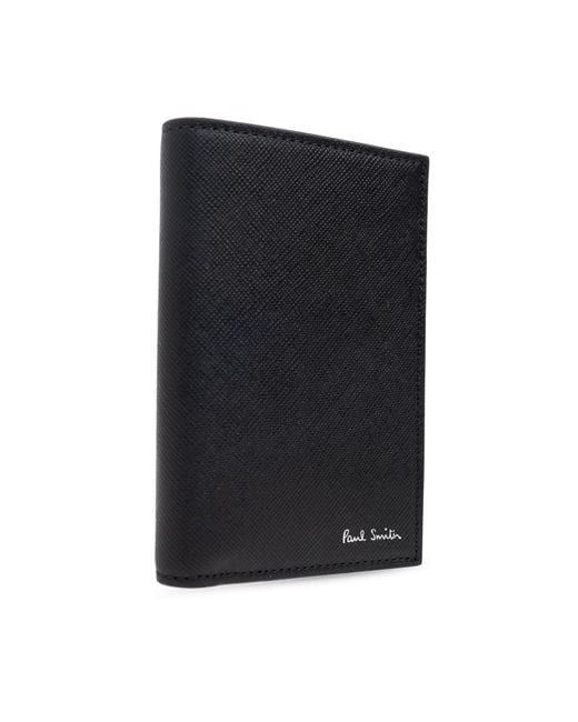 Paul Smith Black Logo Printed Bifold Wallet for men
