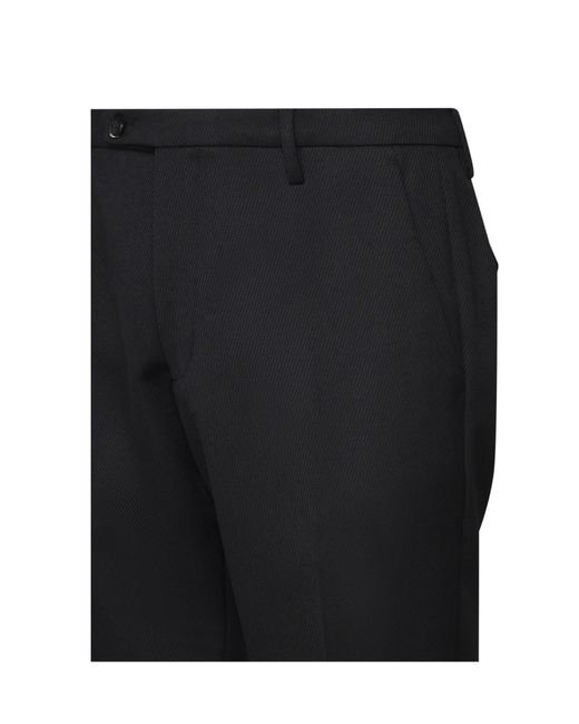 Michael Coal Black Zip Closure Pants for men