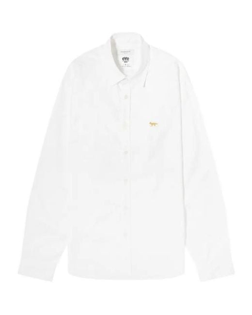Junya Watanabe White X Maison Kitsuné Logo-Embroidered Shirt for men