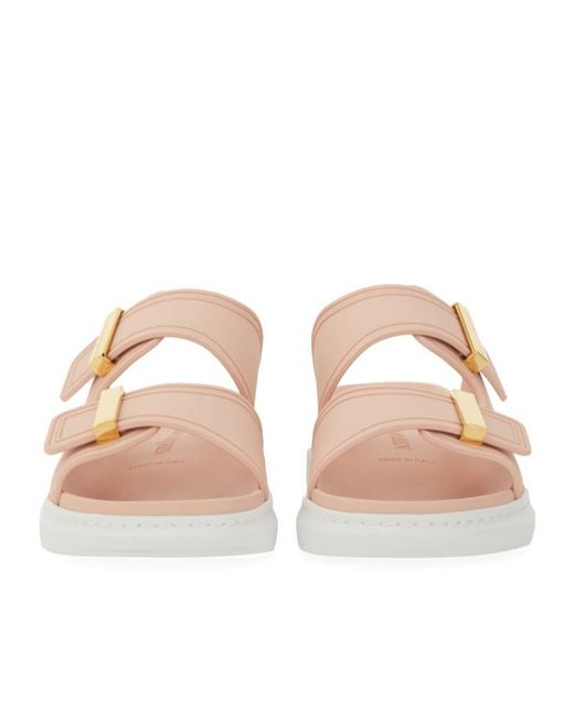 McQueen Multicolor Double Strap Slip-On Slides