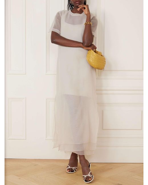 Brunello Cucinelli White Tulle Dress