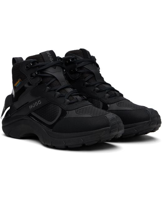 Boss Black Lace-Up Sneakers for men