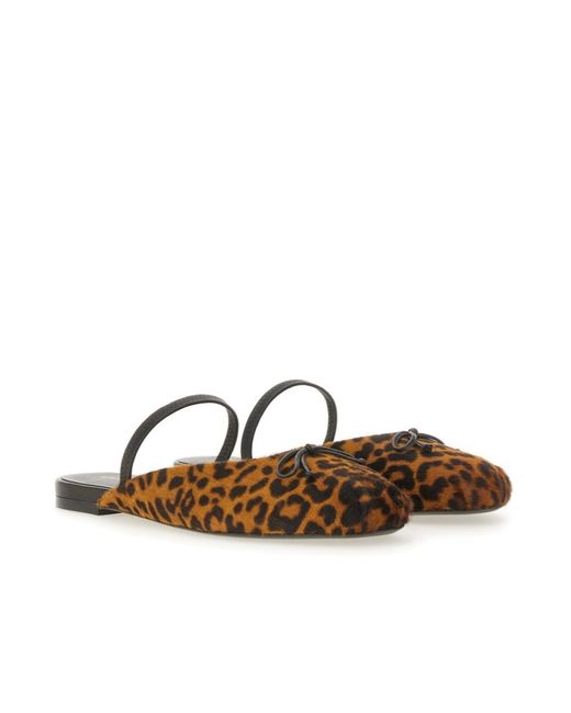 Stuart Weitzman Brown Round-Toe Flat Sandals