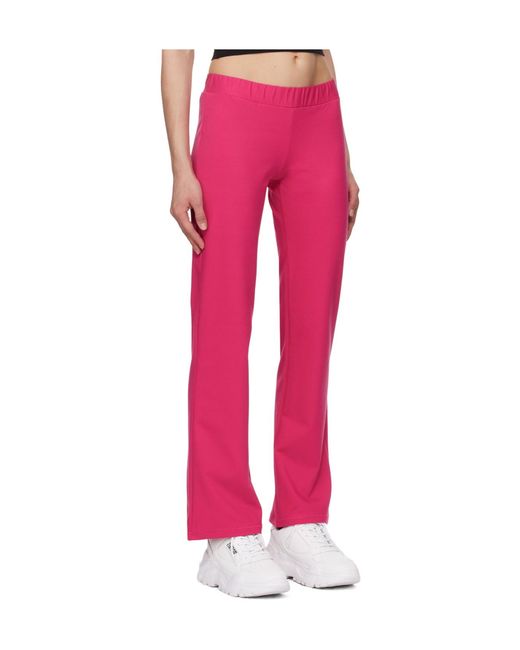 Versace Jeans Pink Logo Crystal Sweatpants