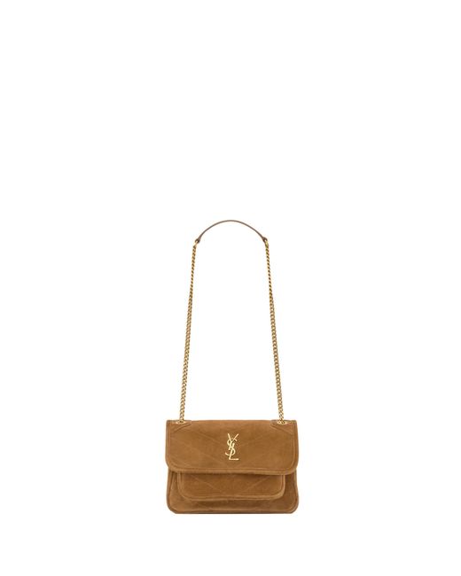 Saint Laurent Natural Niki Mini Shoulder Bag