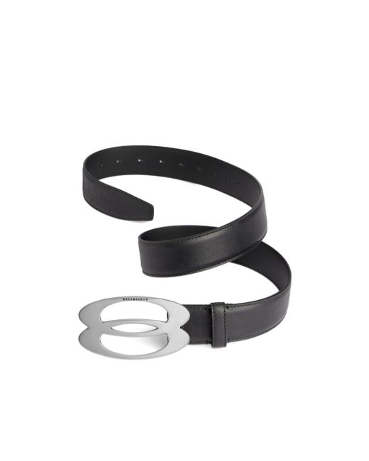 Balenciaga Black Unity Logo Plaque Belt for men