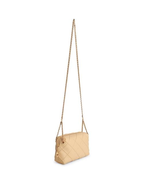 Tory Burch Natural Logo Charm Small Shoulder Bag
