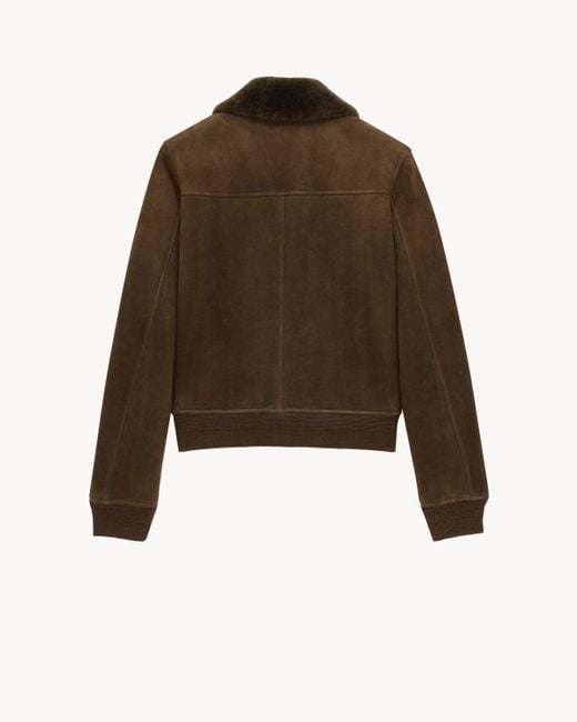 Saint Laurent Brown Bomber Jacket for men