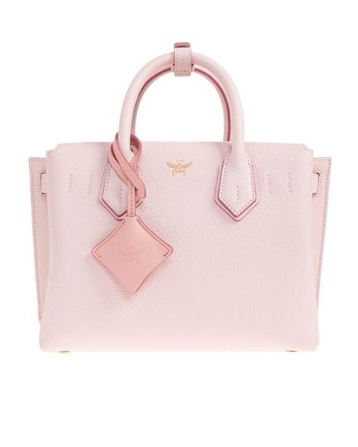 MCM Pink Milla Small Tote Bag