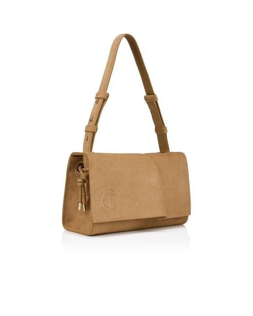 Christian Louboutin Natural Baggy Foldover Top Small Shoulder Bag