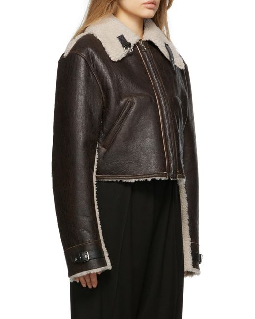 Maison Margiela Black Reversible Aviator Shearling Jacket