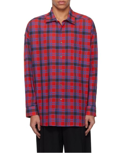 The Row Red Lancaster Shirt In Cotton for men
