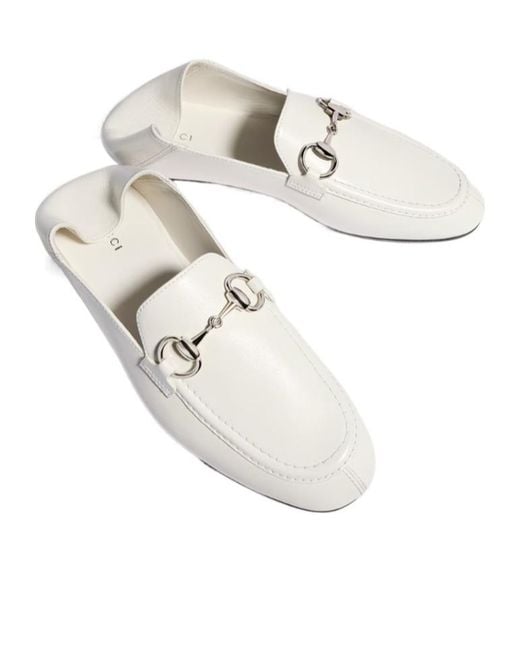 Gucci White Jordaan Soft Loafer