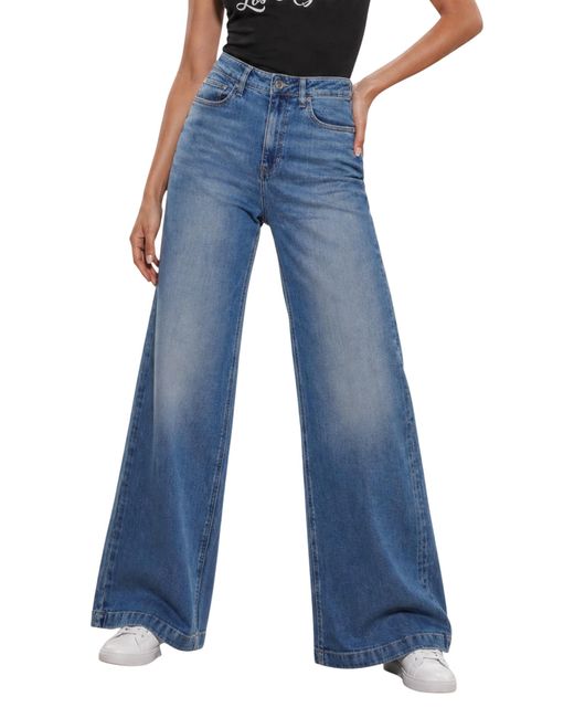 Guess Blue Bellagio Logo-Plaque Jeans