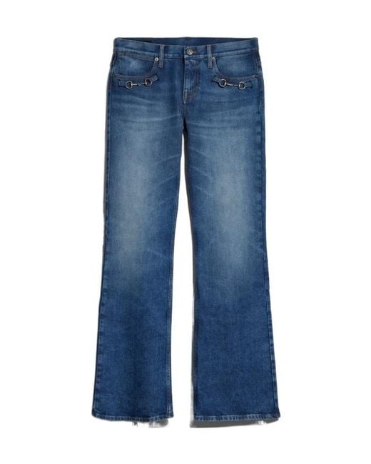 Gucci Blue Belt Loop Jeans