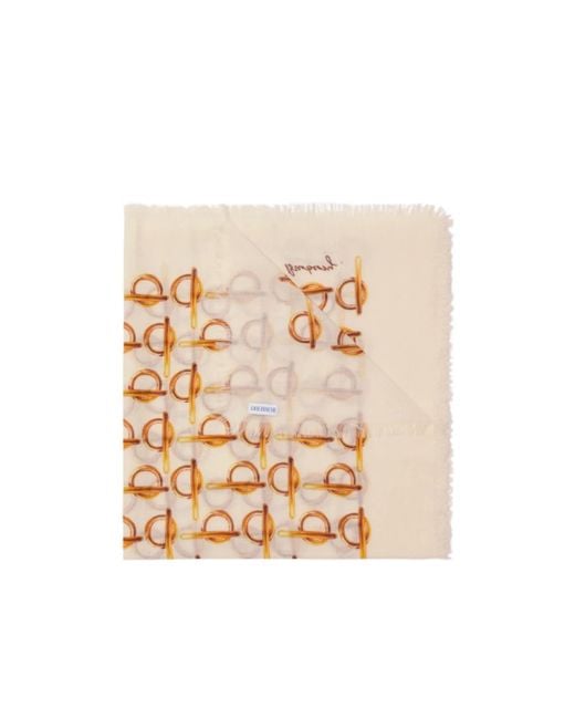 Burberry Natural B-Printed Frayed-Edge Scarf for men