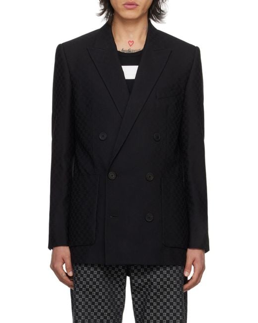 Balmain Blue Double Breasted Tailored Jacket for men