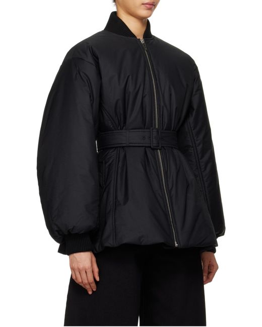 Alaïa Black Belted Bomber Jacket