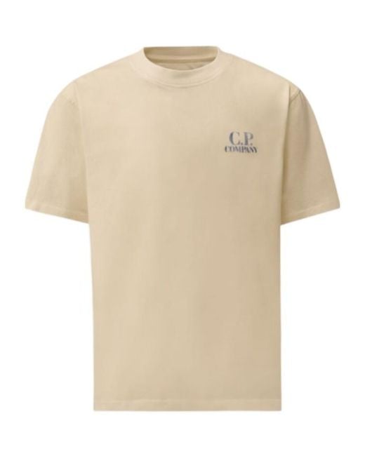 C P Company Natural Short-Sleeved T-Shirt for men