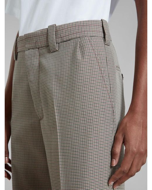 Marni Gray Houndstooth Checked Trousers