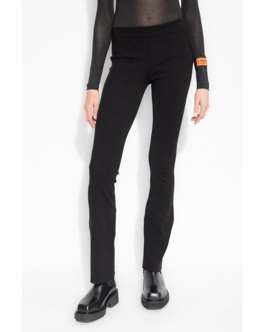 Heron Preston Black Fitted Ribbed Pants