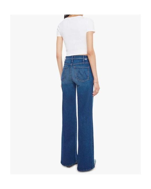 Mother Blue The Hustler Roller Sneak Jeans