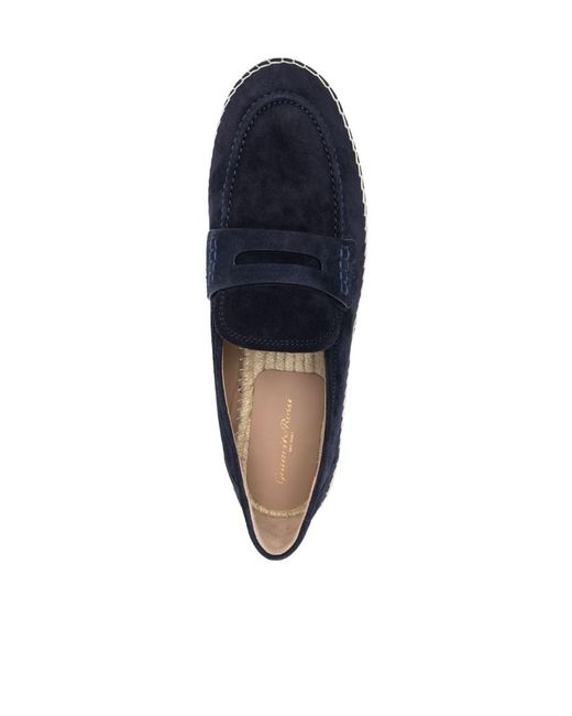 Gianvito Rossi Blue Round Toe Slip-On Espadrilles for men
