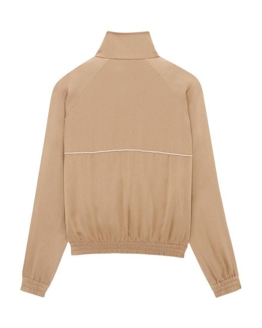 Saint Laurent Natural Zip-Up Long-Sleeved Jacket for men