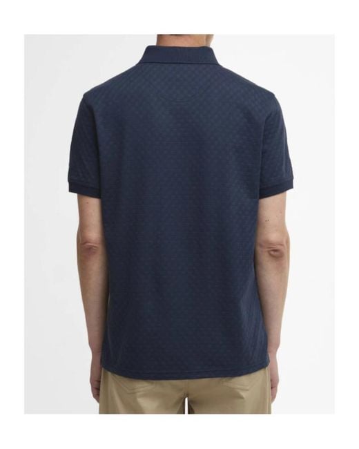 Barbour Blue Hockham Tailored Polo Shirt for men