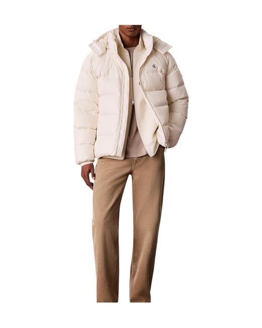 Calvin Klein Natural Relaxed Nylon Puffer Jacket for men
