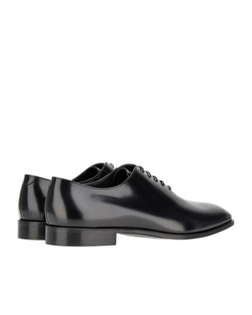 Canali Black Patent-Finish Leather Oxford Shoes for men