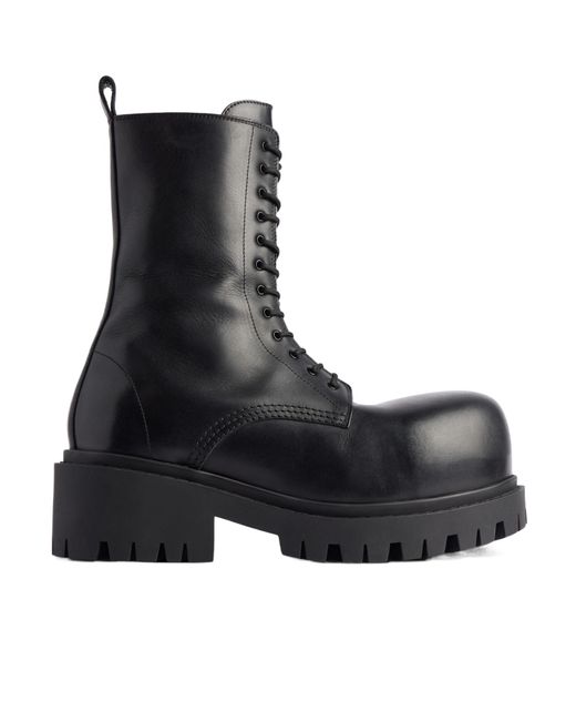 Balenciaga Black Stomper Ankle Boots for men
