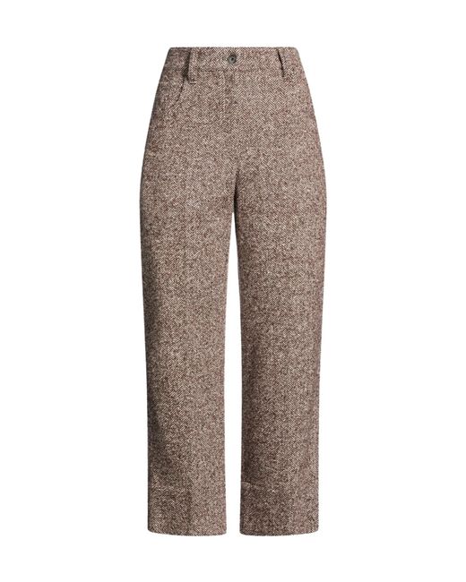 Brunello Cucinelli Gray Crisp Straight-Leg Dress Pants